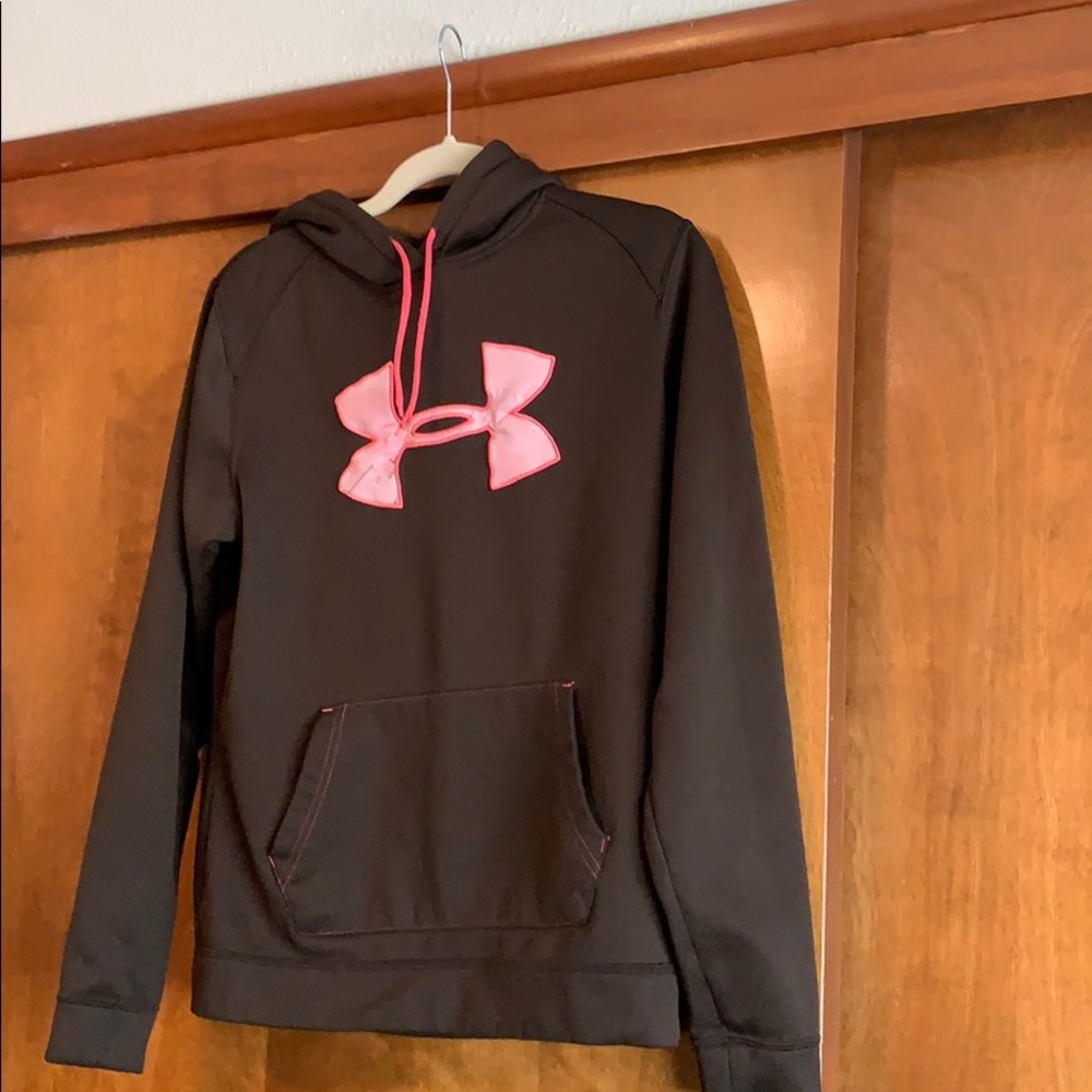 Under Armour Hoodie, Brown/Pink Size Medium